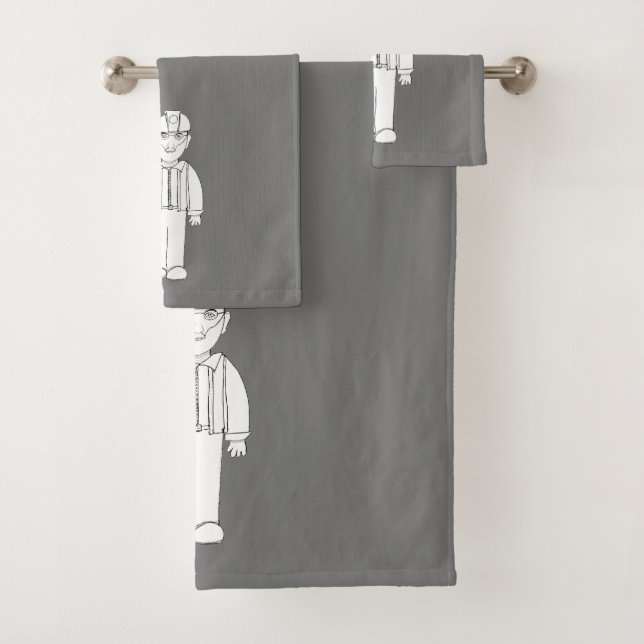 Kohleminer Badetuch Set Dunkelgrau (Insitu)