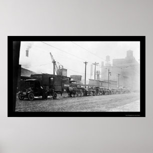 Kohlen-Lastwagen in Chicago, IL 1909 Poster