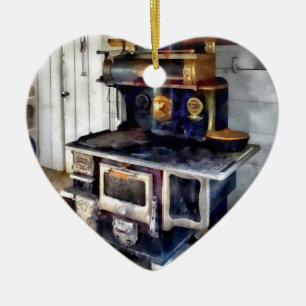 Kohlen-Ofen in der Küche Keramikornament