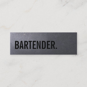 Kohlen-Schwarz-Barkeeper-Minigeschäfts-Karte Mini Visitenkarte