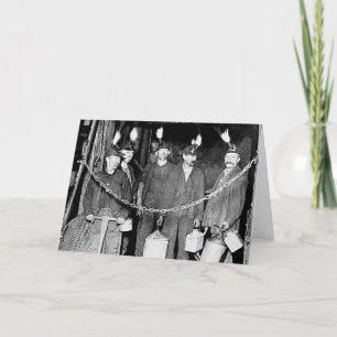 Kohlenbergwerk - Grußkarte Karte