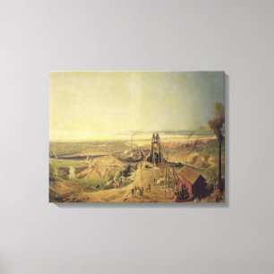 Kohlenbergwerke und Lehm-Steinbrüche bei Leinwanddruck