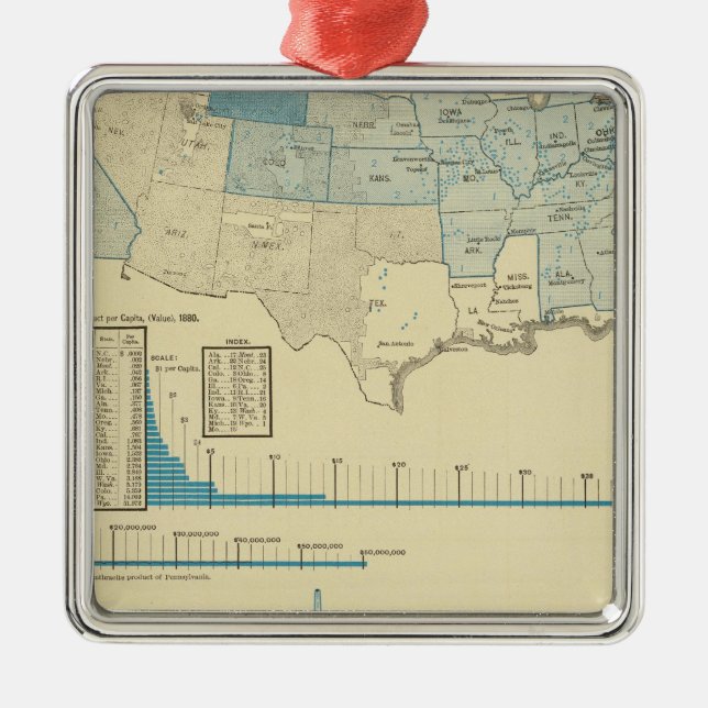 Kohlenregionen Ornament Aus Metall (Vorne)