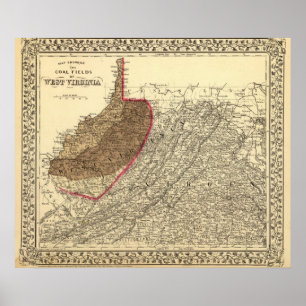 Kohlenreviere in West Virginia Poster