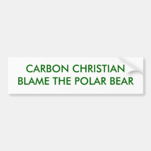 KOHLENSTOFF CHRISTIANBLAME DER EISBÄR AUTOAUFKLEBER