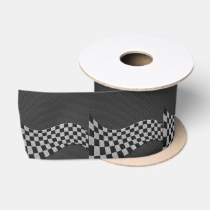 Kohlenstoff-Faser, die Flaggen-Wellen-Druck-Dekor Satinband