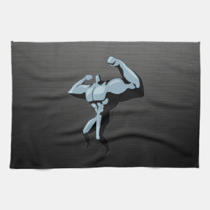 Kohlenstoff-Faserblick Bodybuilder Handtuch