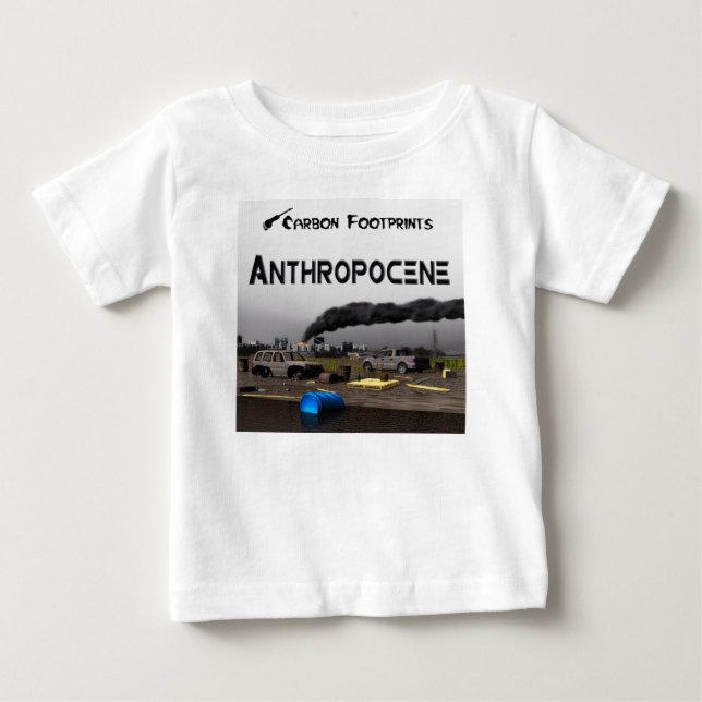 Kohlenstoff-Fußabdrücke - Anthropozän Baby T-shirt (Vorderseite)