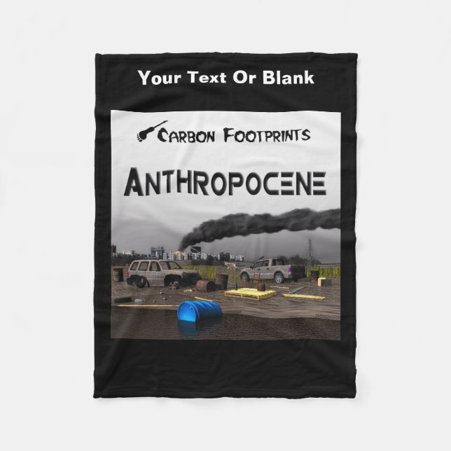 Kohlenstoff-Fußabdrücke - Anthropozän Fleecedecke (Vorderseite)