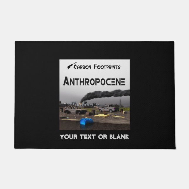 Kohlenstoff-Fußabdrücke - Anthropozän Fußmatte (Vorderseite)