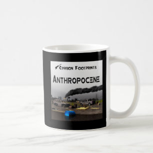 Kohlenstoff-Fußabdrücke - Anthropozän Kaffeetasse