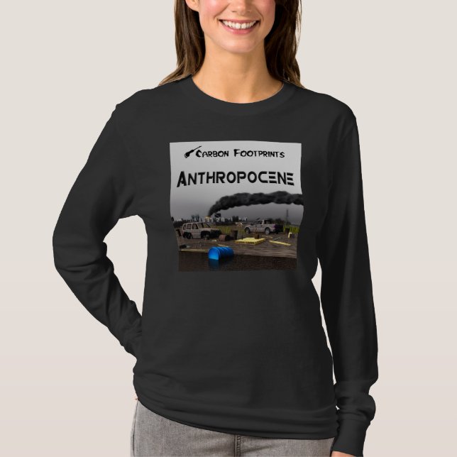 Kohlenstoff-Fußabdrücke - Anthropozän T-Shirt (Vorderseite)