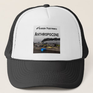 Kohlenstoff-Fußabdrücke - Anthropozän Truckerkappe