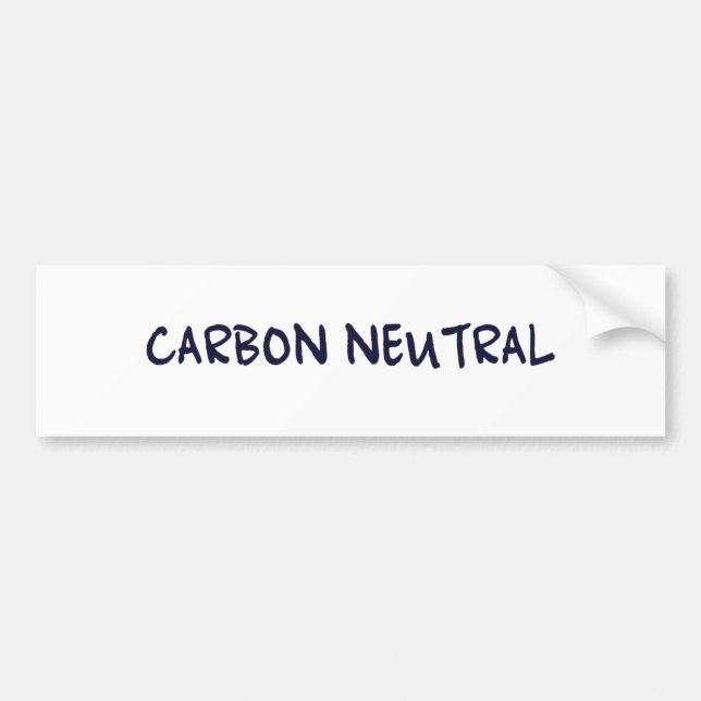 Kohlenstoff-neutrale Person Autoaufkleber (Vorne)
