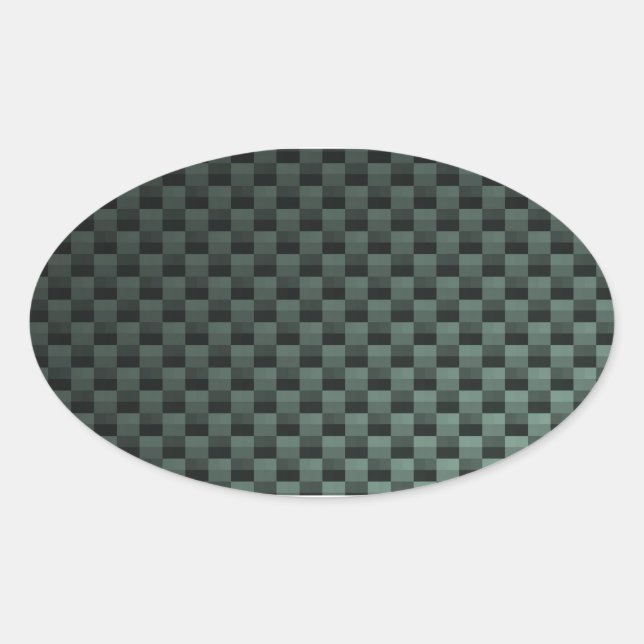 Kohlenstofffaser Gemustert Ovaler Aufkleber (Vorderseite)