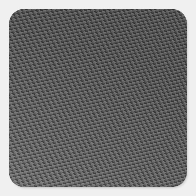 Kohlenstofffaser Quadratischer Aufkleber (Vorderseite)