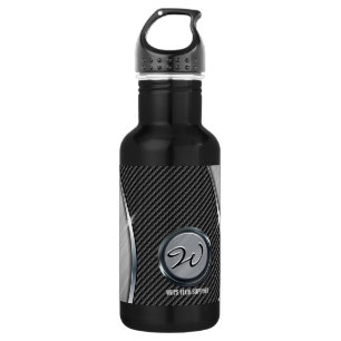 Kohlenstofffaser und gebürstetes Metall 4A Trinkflasche