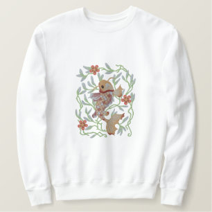 Koi Art Nouveau Besticktes Sweatshirt
