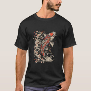 Koi Asiatischer Karpfen Nishikigoi Fisch Sakura Ki T-Shirt
