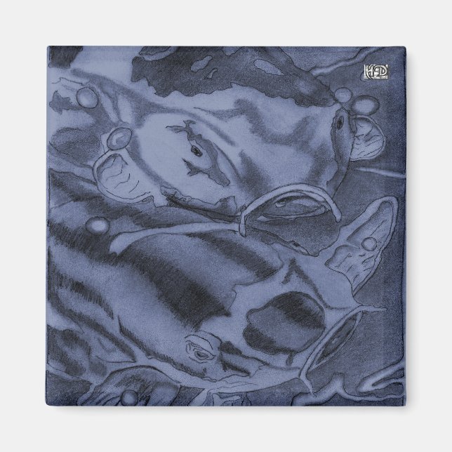 Koi (blau) magnet (Vorne)