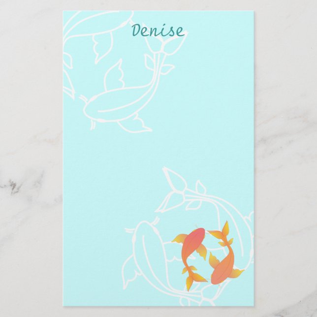 Koi Briefpapier (Vorderseite)