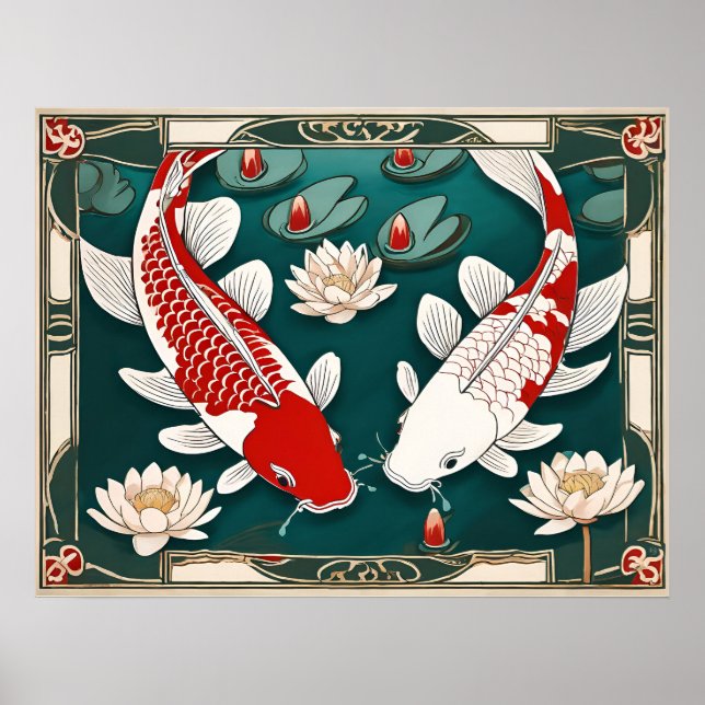 Koi Carp Archival Print Poster (Vorne)