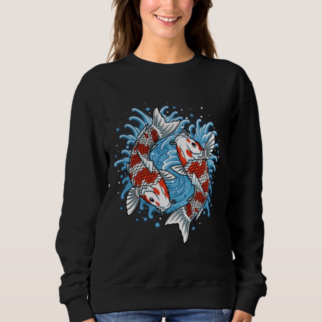 Koi Carp Fisch 284 Sweatshirt (Vorderseite)