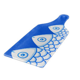 Koi Carp Fish Blue Abstrakte Schnittpappe Schneidebrett