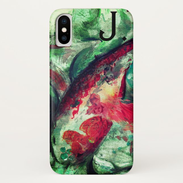 Koi Carp Fish Malerei und ein Brief Case-Mate iPhone Hülle (Rückseite)