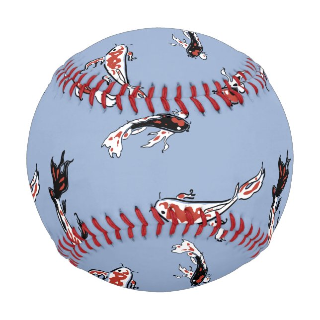 Koi Carp Fish Muster Baseball (Rückseite)
