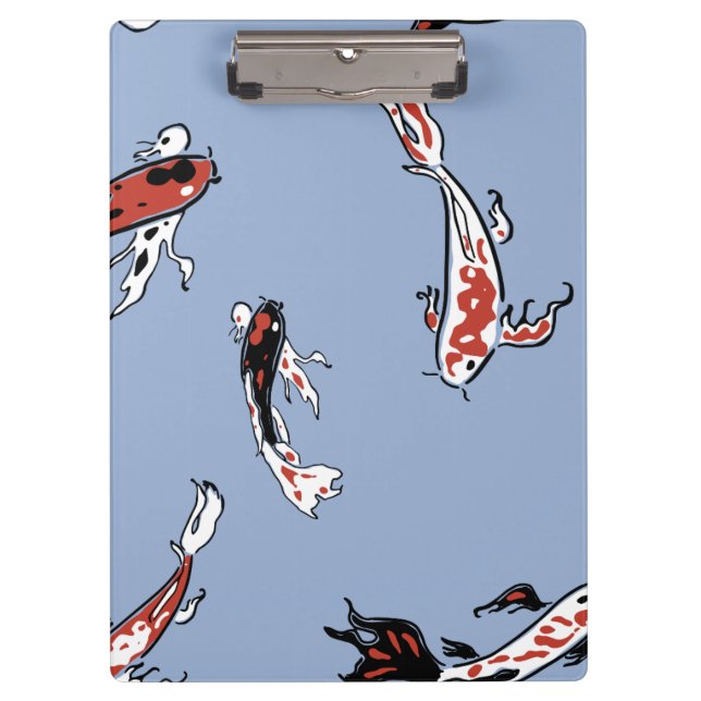 Koi Carp Fish Muster Klemmbrett (Vorderseite)