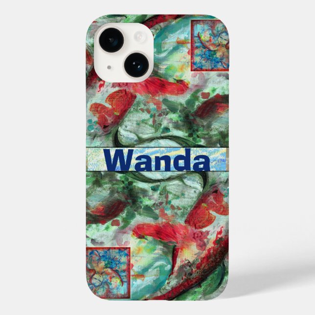 Koi Carp Fish Painting Case-Mate iPhone 14 Hülle (Rückseite)