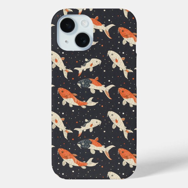 Koi Carps Muster Case-Mate iPhone Hülle (Rückseite)