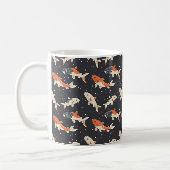 Koi Carps Muster Kaffeetasse (Links)