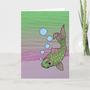 Koi Carpy Strand-Karte Karte