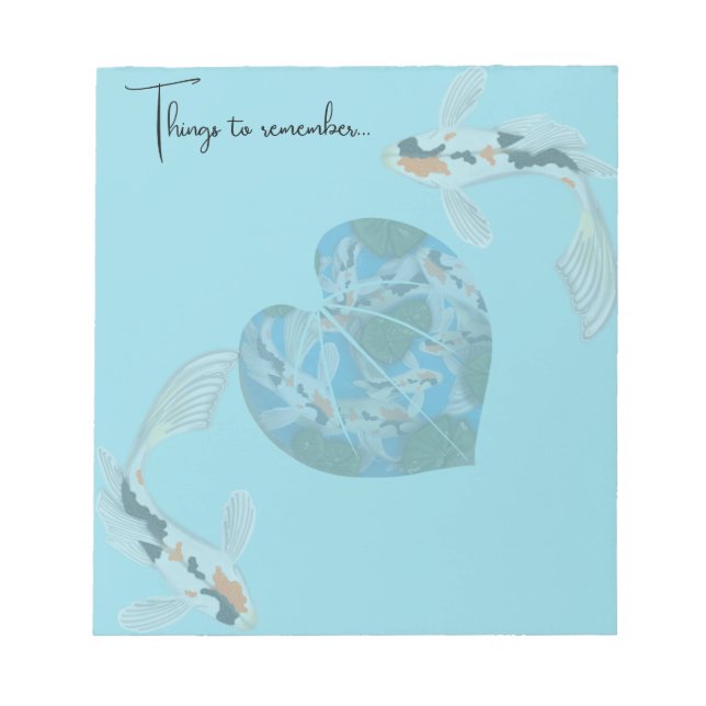 koi Dinge zu erinnern Notizblock (Vorderseite)