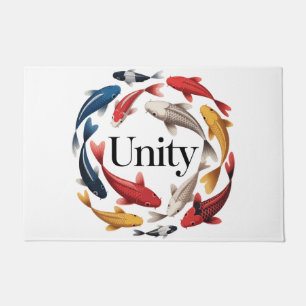Koi Einheit Symbol Harmonie Zen Inspirierte Hausen Fußmatte