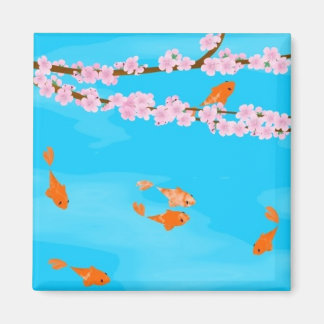 Koi et Sakura Magnet