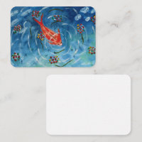 Koi-Fisch-Aquarell-Leer-Grußkarte