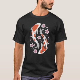 Koi-Fisch-Blumen T-Shirt