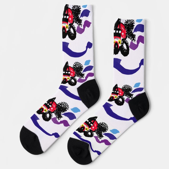 Koi-Fisch Freude  Socken (Linkes Detail)