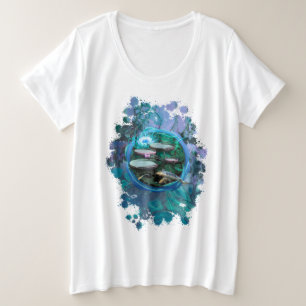 Koi Fisch GEBOREN VON DRAGONFLY (Splash) Große Größe T-Shirt