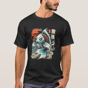 Koi-Fisch-Geist Gruseliges Vintage-Japanisches Kun T-Shirt