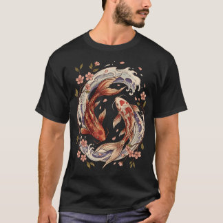 Koi-Fisch Japanische Kunst Ästhetik Sakura Kirsche T-Shirt