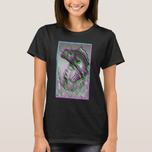 Koi-Fisch Karpfen Angeln Japanische Große Welle Vo T-Shirt