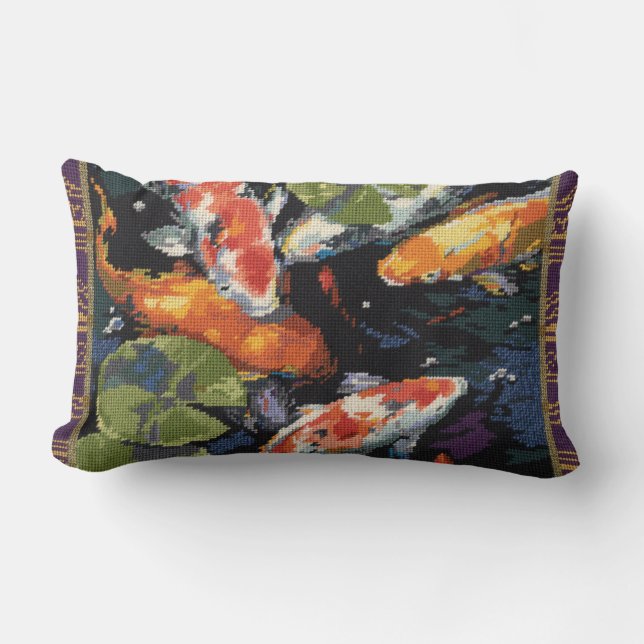 Koi Fisch-Kissen Lendenkissen (Vorderseite)