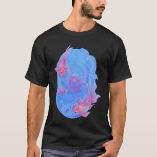 Koi-Fisch Lotos Seerose Blume Chinesischer Feng Sh T-Shirt