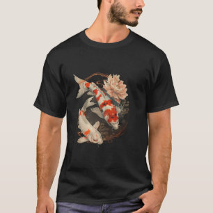 Koi-Fisch Lotus Japanischer Teich Liebhaber Japani T-Shirt