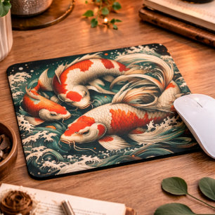 Koi Fisch Mauspad japanische Kunst Yin Yang