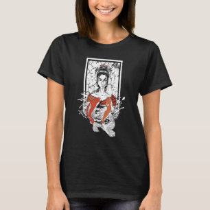 Koi-Fisch mit Geisha und japanischem Koi mit Japan T-Shirt